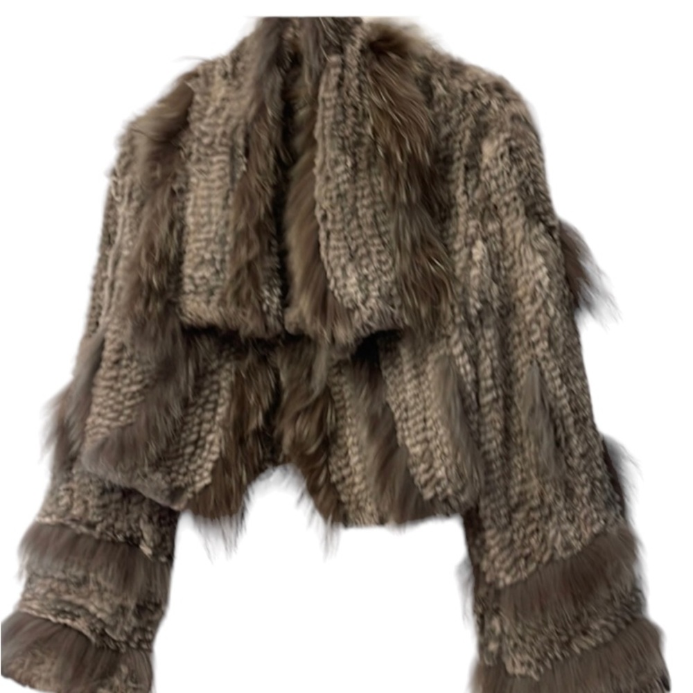 Love Token Genuine Rabbit Fur Jacket